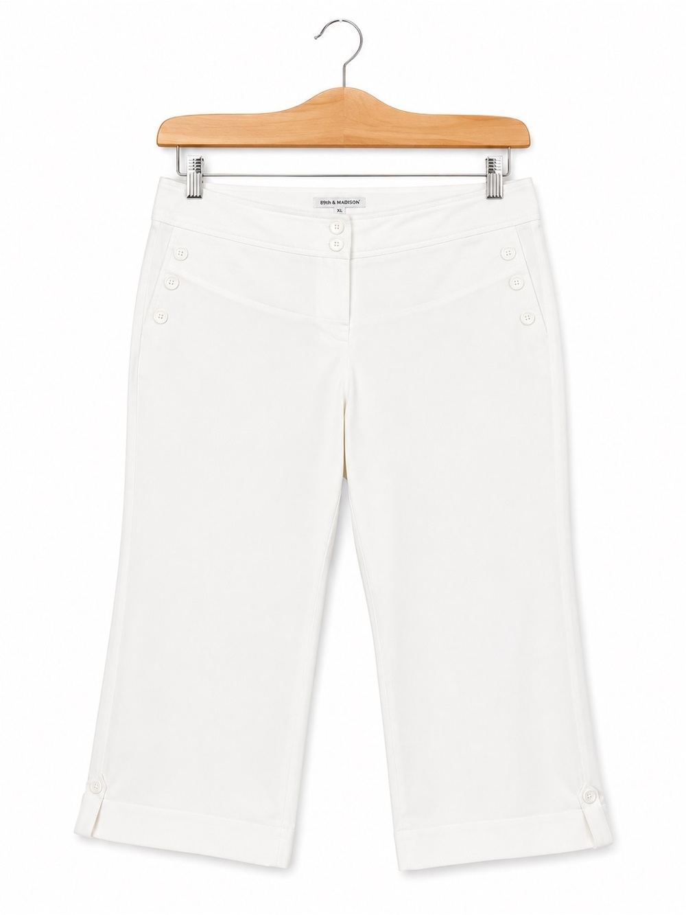 Sag Harbor Denim White Cropped Capri Pants Size 16